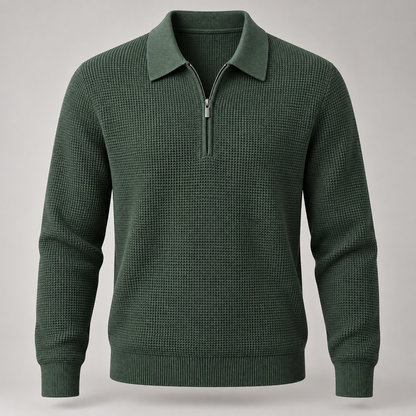 Torren Waffle Quarter-Zip in green, product