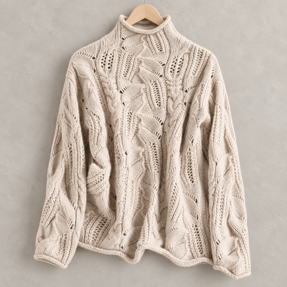 Nerina Cable-Knit Sweater in beige, product