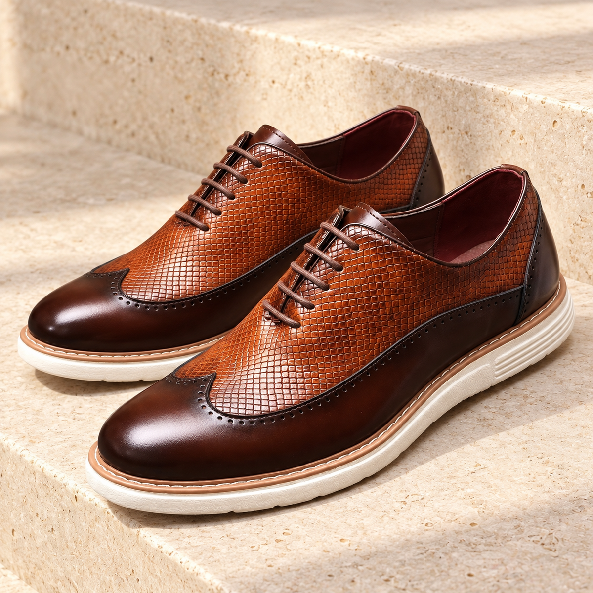 Carden Wingtip Lace-Ups in brown, product
