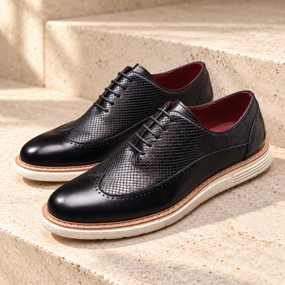 Carden Wingtip Lace-Ups in black, product