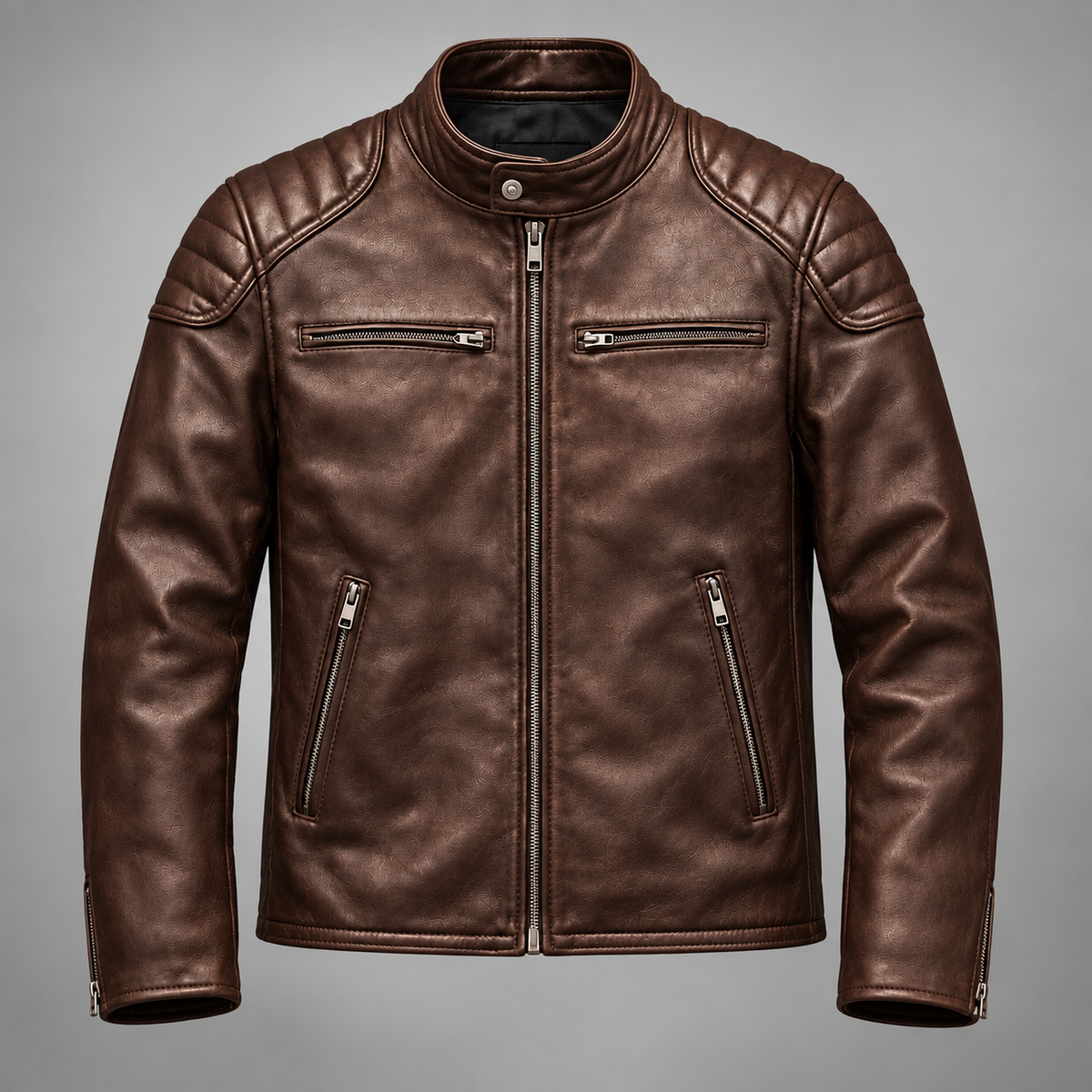 Caldren Moto Jacket in Bourbon - bourbon product