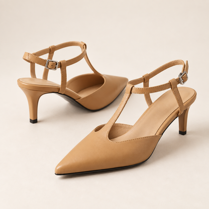 Sorelia T-Strap Heels in Caramel - caramel product