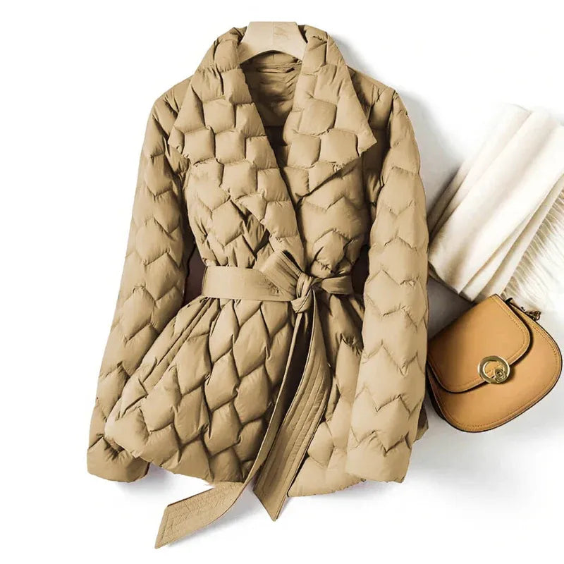 Aurelia Quilted Wrap Coat - Axel Ross