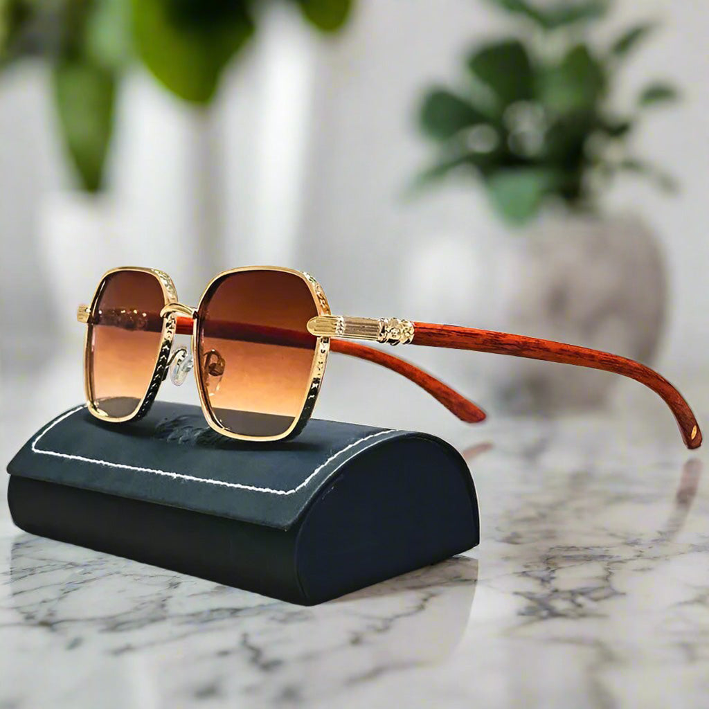 Aeris™ Retro Wooden Sunglasses - Axel Ross