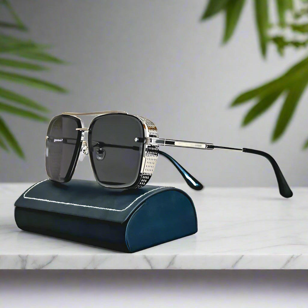 Alessio™ Metal Steampunk Sunglasses - Axel Ross